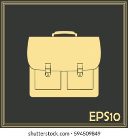 Briefcase icon, vector illustration.