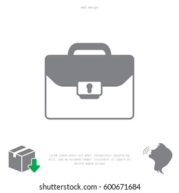 Briefcase icon, vector illustration. 