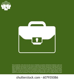 Briefcase icon, vector illustration. 