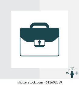 Briefcase icon, vector illustration. 