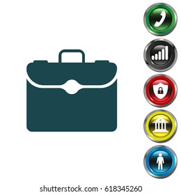 briefcase icon. vector illustration