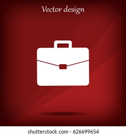 Briefcase icon, vector illustration. 