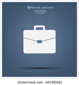 Briefcase icon, vector illustration. 