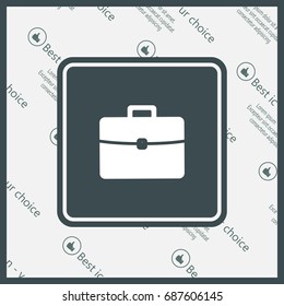 Briefcase icon, vector illustration. 