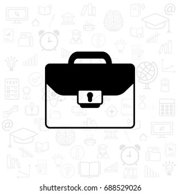 Briefcase icon, vector illustration. 