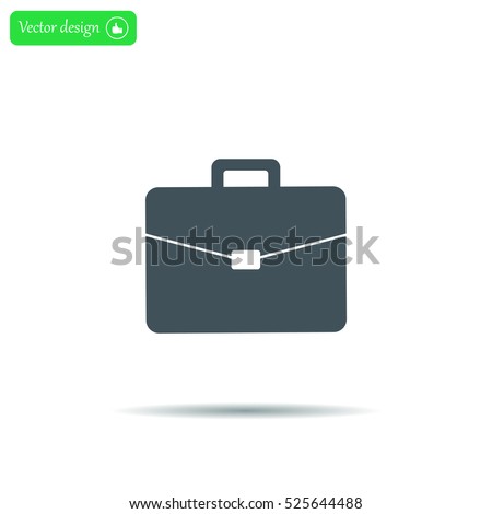 Briefcase icon, vector illustration. 