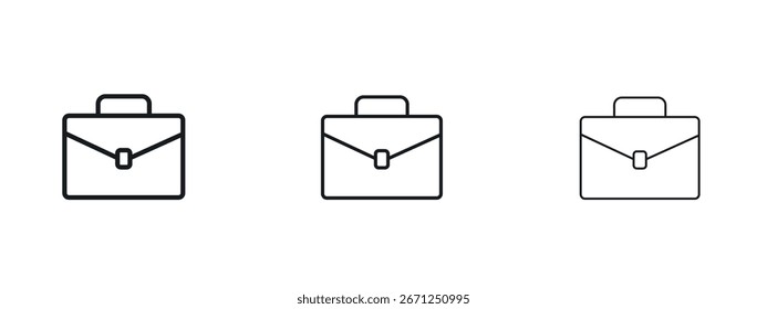 Ilustración vectorial de icono de maletín eps. Ilustraciones de esquema de Vector
