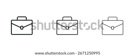 Briefcase icon vector illustration eps. Vector outline illustrations