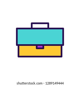 Briefcase Icon Vector Illustration in Filled Style for Any Purpose