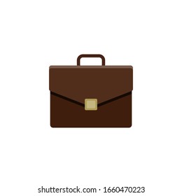 Briefcase icon. Vector illustration. Flat design.