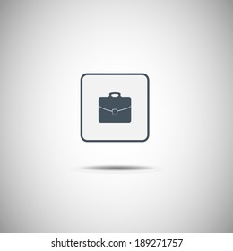 Briefcase icon, vector illustration. Flat design style 