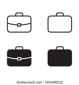 Briefcase icon, vector illustration. Flat design style