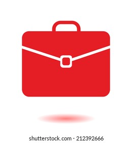 Briefcase icon, vector illustration. Flat design style 