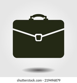 Briefcase icon, vector illustration. Flat design style 