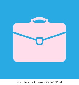 Briefcase icon, vector illustration. Flat design style 