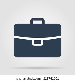 Briefcase icon, vector illustration. Flat design style.