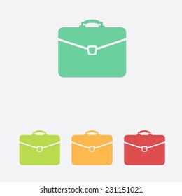 Briefcase icon, vector illustration. Flat design style 