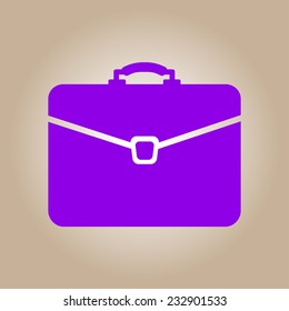 Briefcase icon, vector illustration. Flat design style 