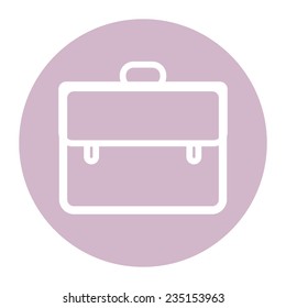 Briefcase icon, vector illustration. Flat design style