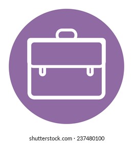 Briefcase icon, vector illustration. Flat design style