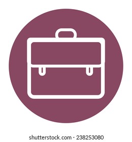 Briefcase icon, vector illustration. Flat design style