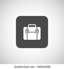 Briefcase icon, vector illustration. Flat design style