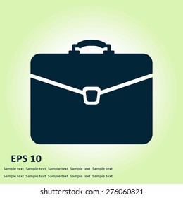 Briefcase icon, vector illustration. Flat design style 