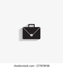 Briefcase icon, vector illustration. Flat design style