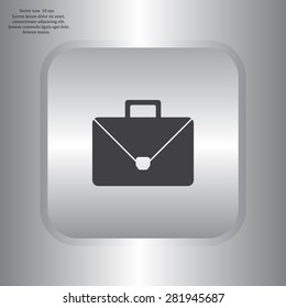 Briefcase icon, vector illustration. Flat design style