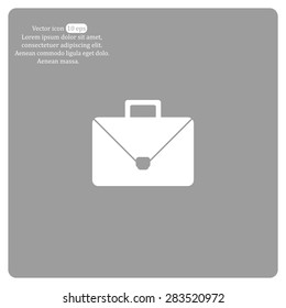 Briefcase icon, vector illustration. Flat design style