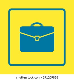Briefcase icon, vector illustration. Flat design style 