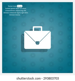 Briefcase icon, vector illustration. Flat design style