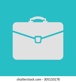 Briefcase icon, vector illustration. Flat design style 