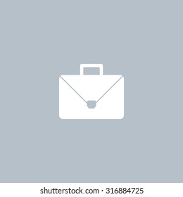 Briefcase icon, vector illustration. Flat design style