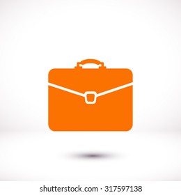 Briefcase icon, vector illustration. Flat design style 