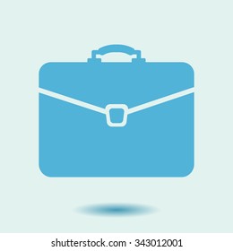 Briefcase icon, vector illustration. Flat design style 