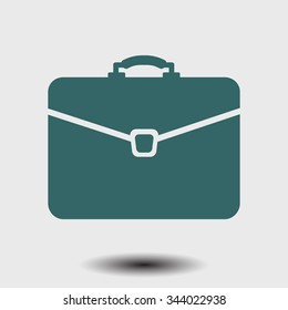 Briefcase icon, vector illustration. Flat design style 