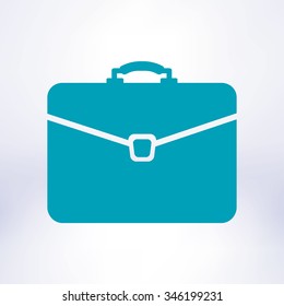 Briefcase icon, vector illustration. Flat design style 
