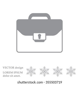 Briefcase icon, vector illustration. Flat design style
