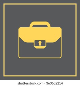 Briefcase icon, vector illustration. Flat design style