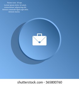 Briefcase icon, vector illustration. Flat design style