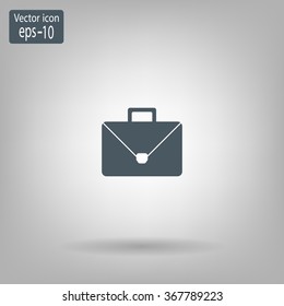 Briefcase icon, vector illustration. Flat design style