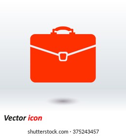 Briefcase icon, vector illustration. Flat design style 