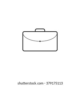Briefcase icon, vector illustration. Flat design style