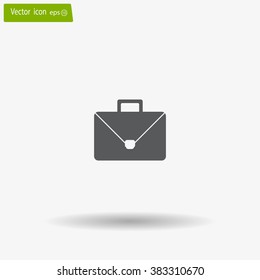 Briefcase icon, vector illustration. Flat design style