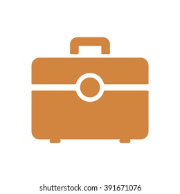 Briefcase icon, vector illustration. Flat design style .