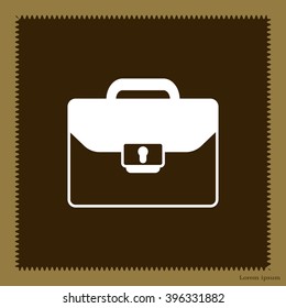 Briefcase icon, vector illustration. Flat design style