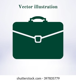 Briefcase icon, vector illustration. Flat design style 