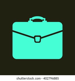 Briefcase icon, vector illustration. Flat design style 