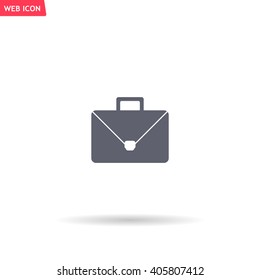 Briefcase icon, vector illustration. Flat design style